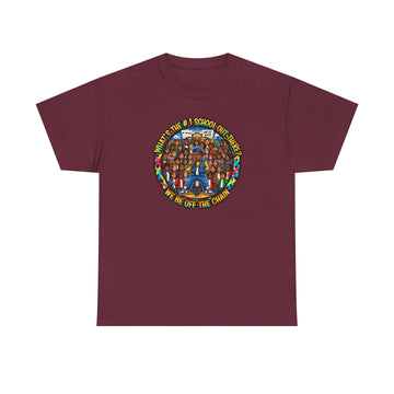Community Unity Tee — "What's The #1 School Out There" Illustration Shirt