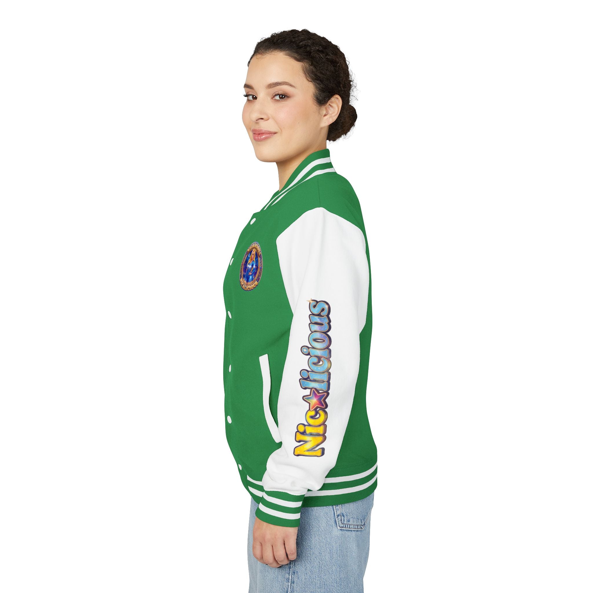 Letterman Jacket — "Nicalicious" Retro Crest Varsity Jacket