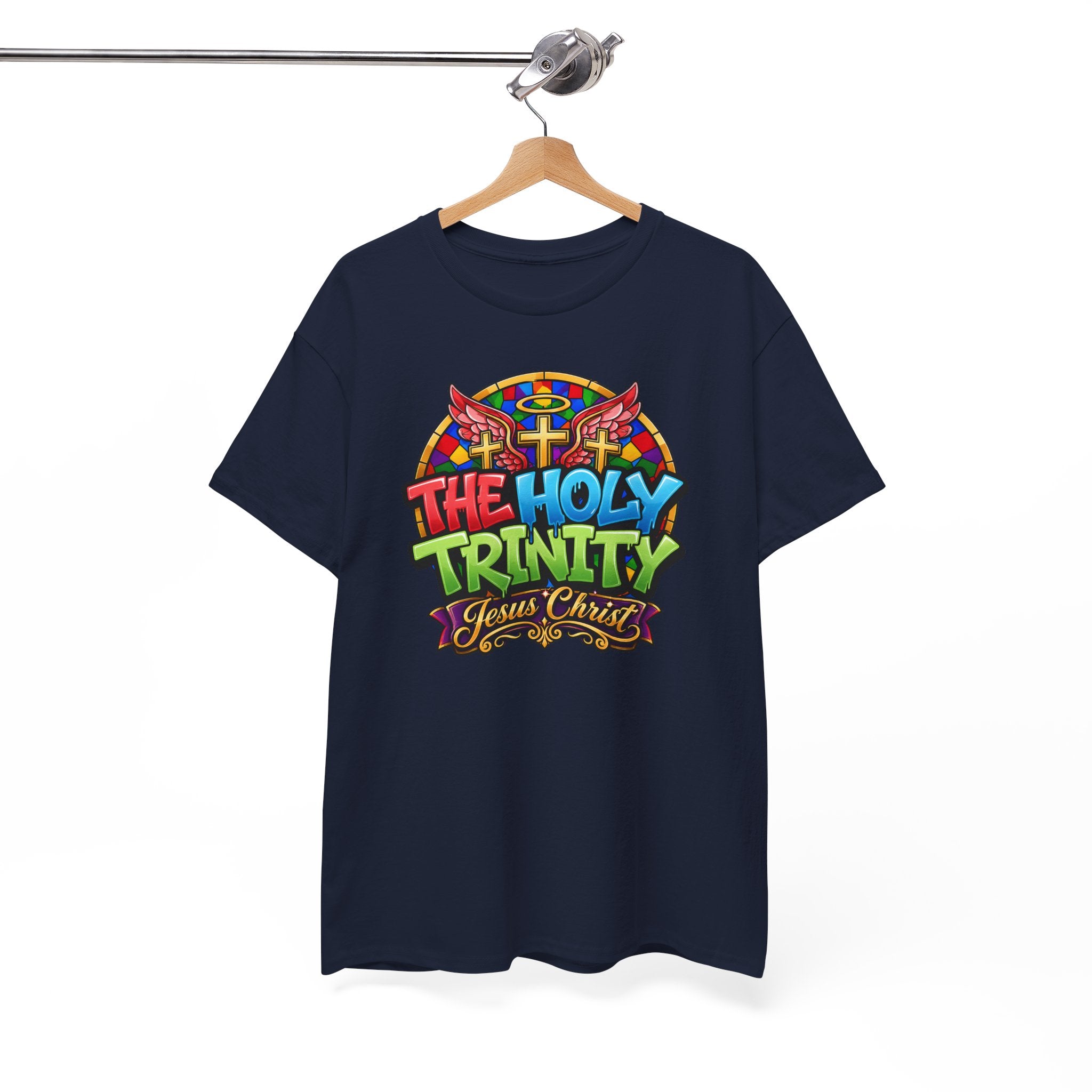 Holy Trinity Graphic Tee — 'The Holy Trinity Jesus Christ' Colorful Faith T-Shirt