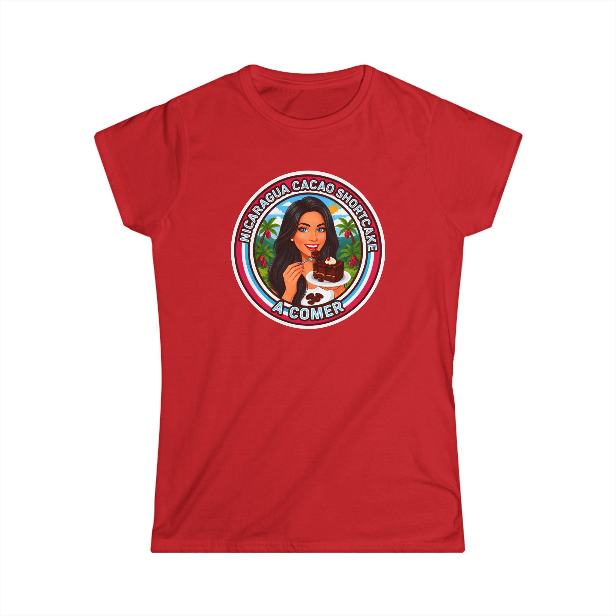 "Nicaragua Cacao Shortcake" Chocolate Lover Women's Tee — 'Nicaragua Cacao' Graphic Shirt