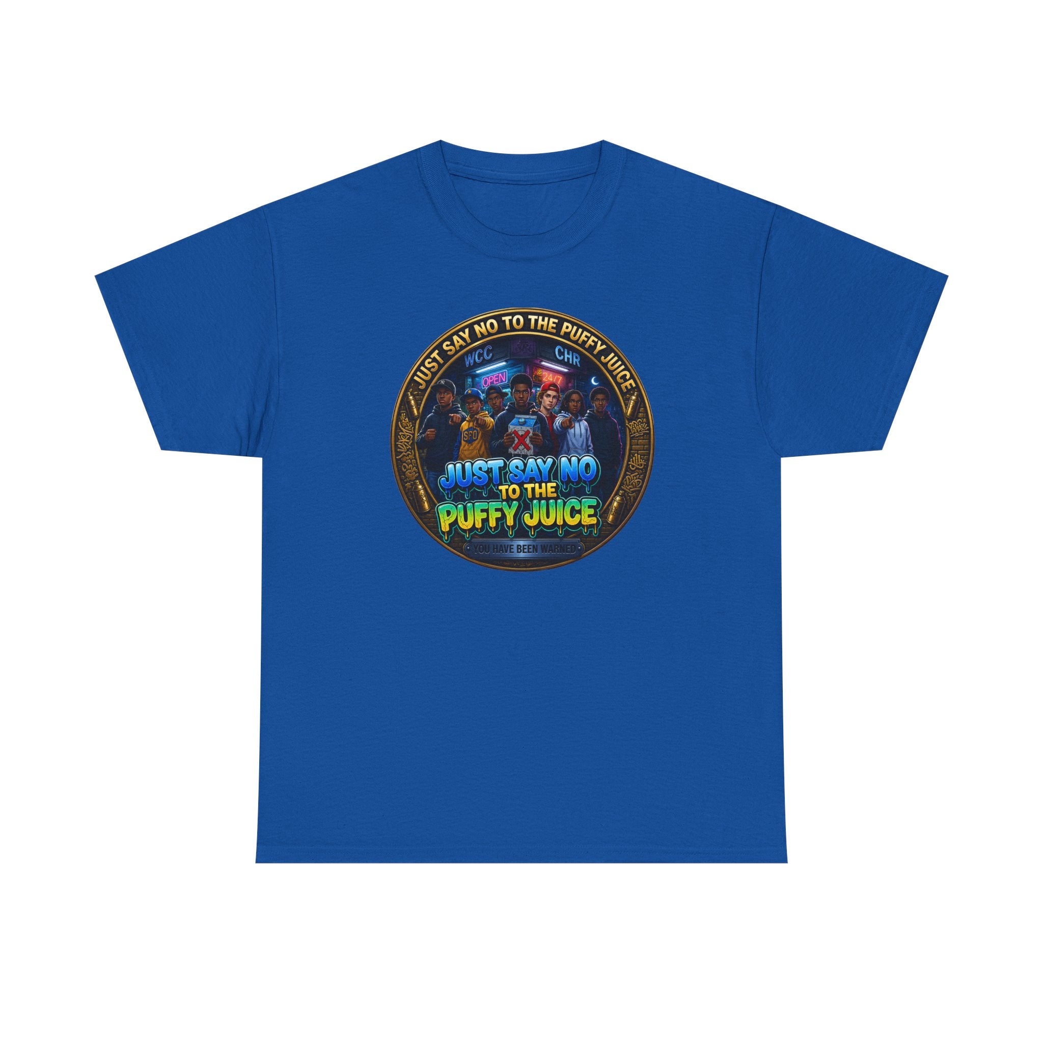 "Just Say No to the Puffy Juice "Tee – Anti-Party Vintage Graphic T-Shirt