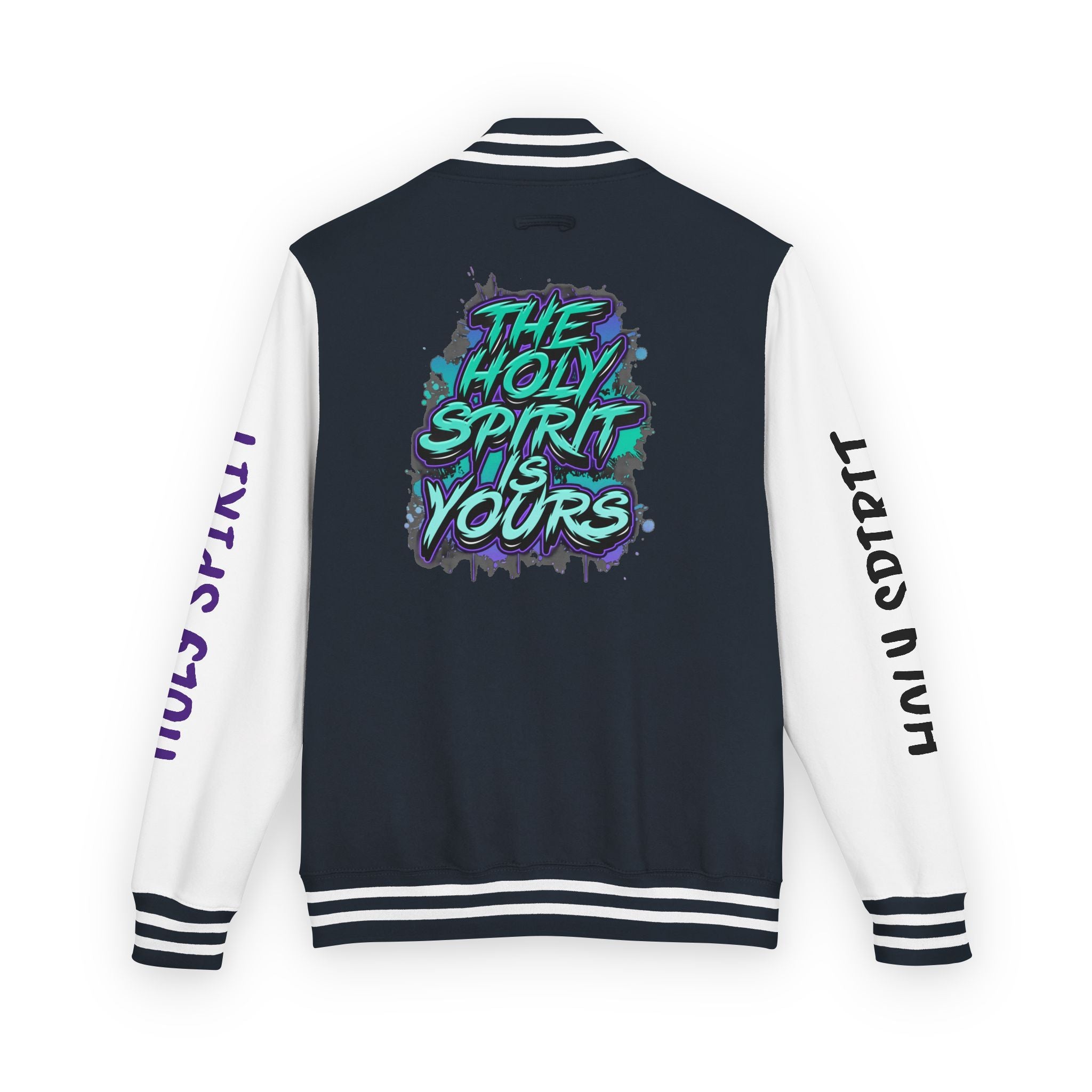 Letterman Jacket — "The Holy Spirit Is Yours" Graphic