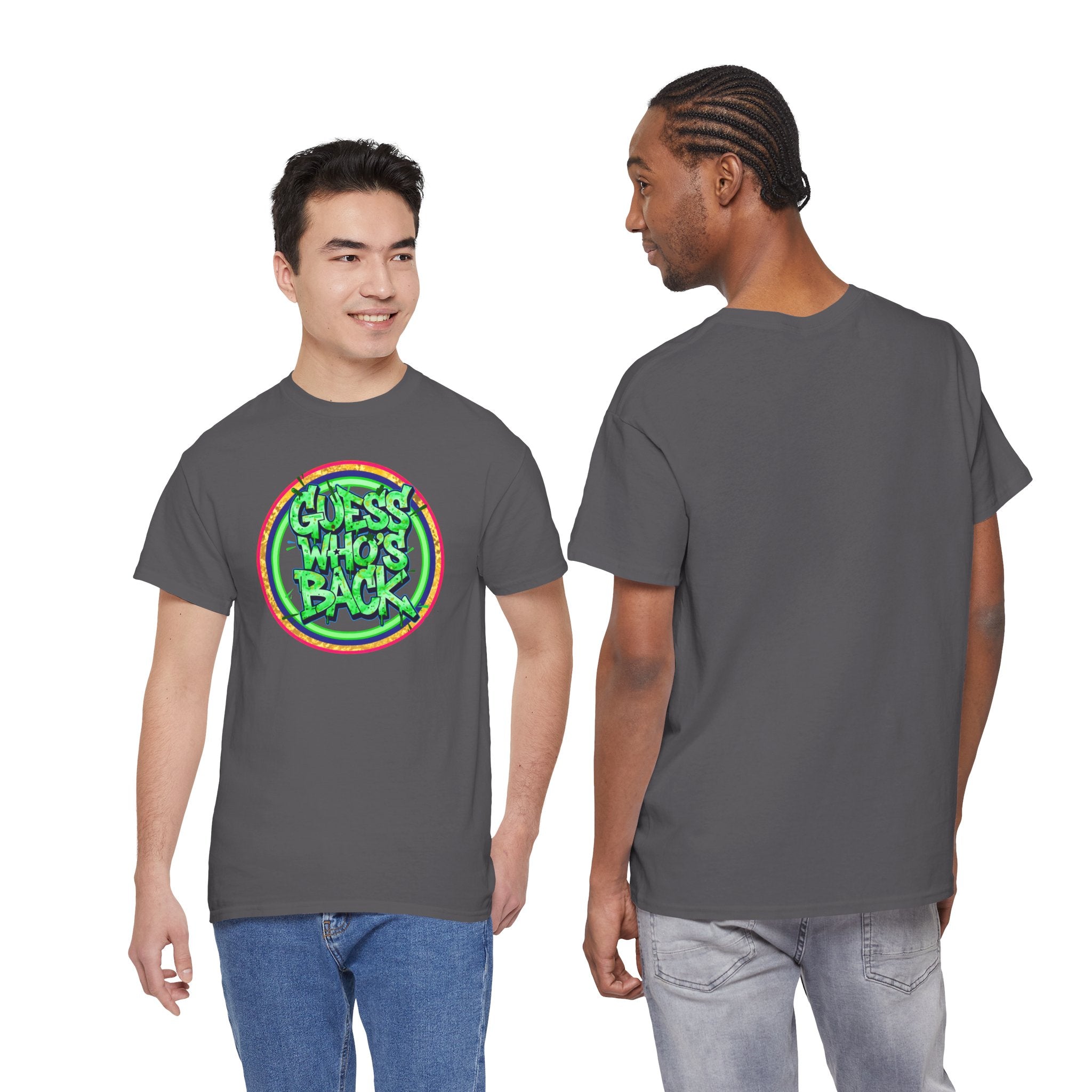 T-Shirt — "Guess Who's Back" Retro Graffiti Tee