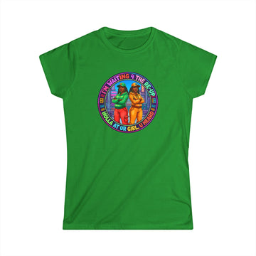 Women's Tee - Colorful Retro 'I'm Waiting 4 The ReUp' Graphic