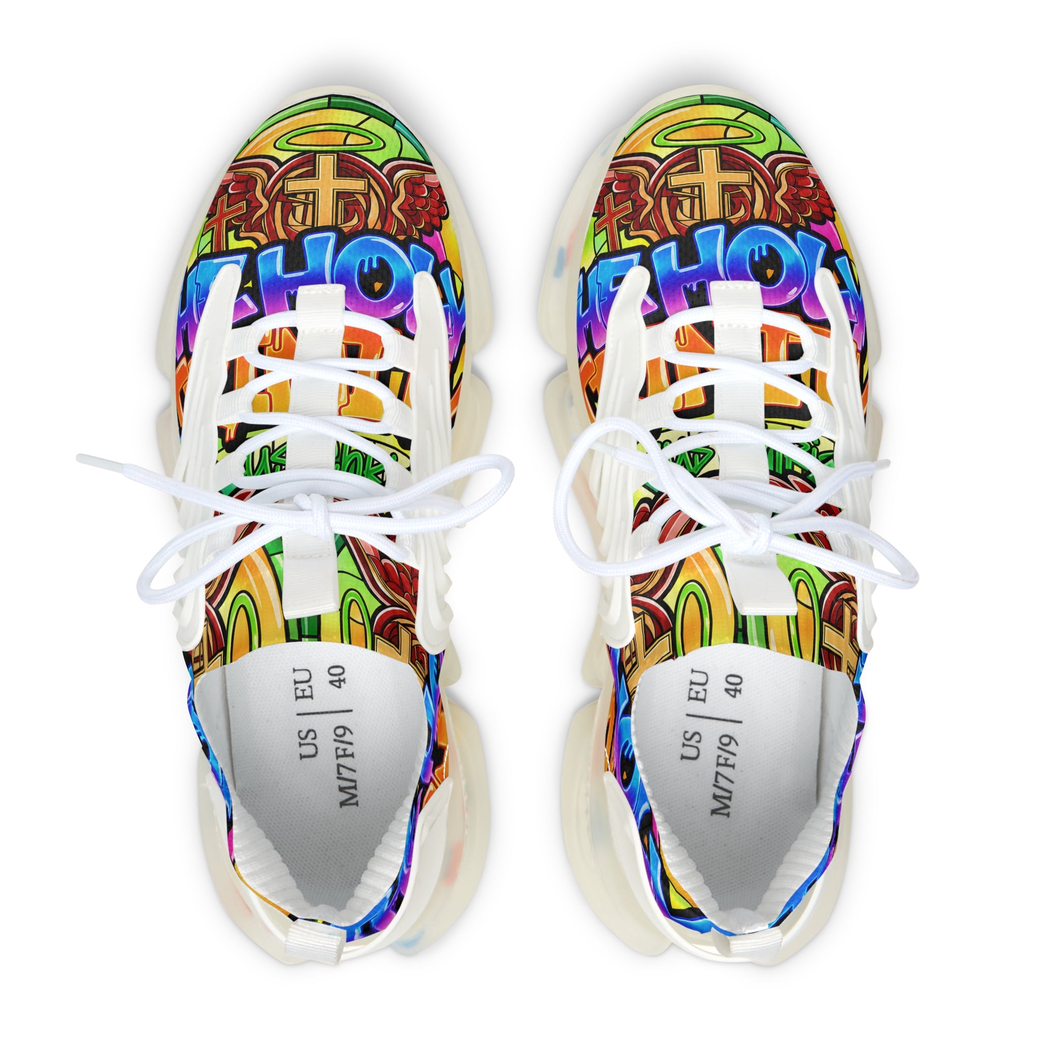 MEN'S Mesh Sneakers —" Holy Trinity " Colorful Graffiti Athletic Shoes