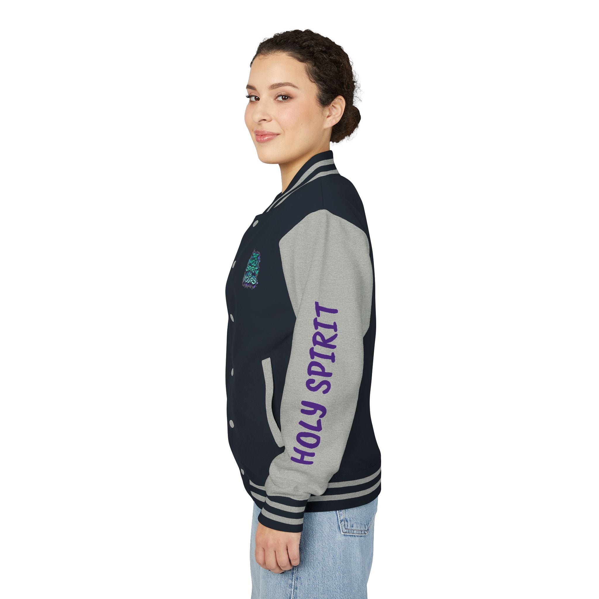 Letterman Jacket — "The Holy Spirit Is Yours" Graphic
