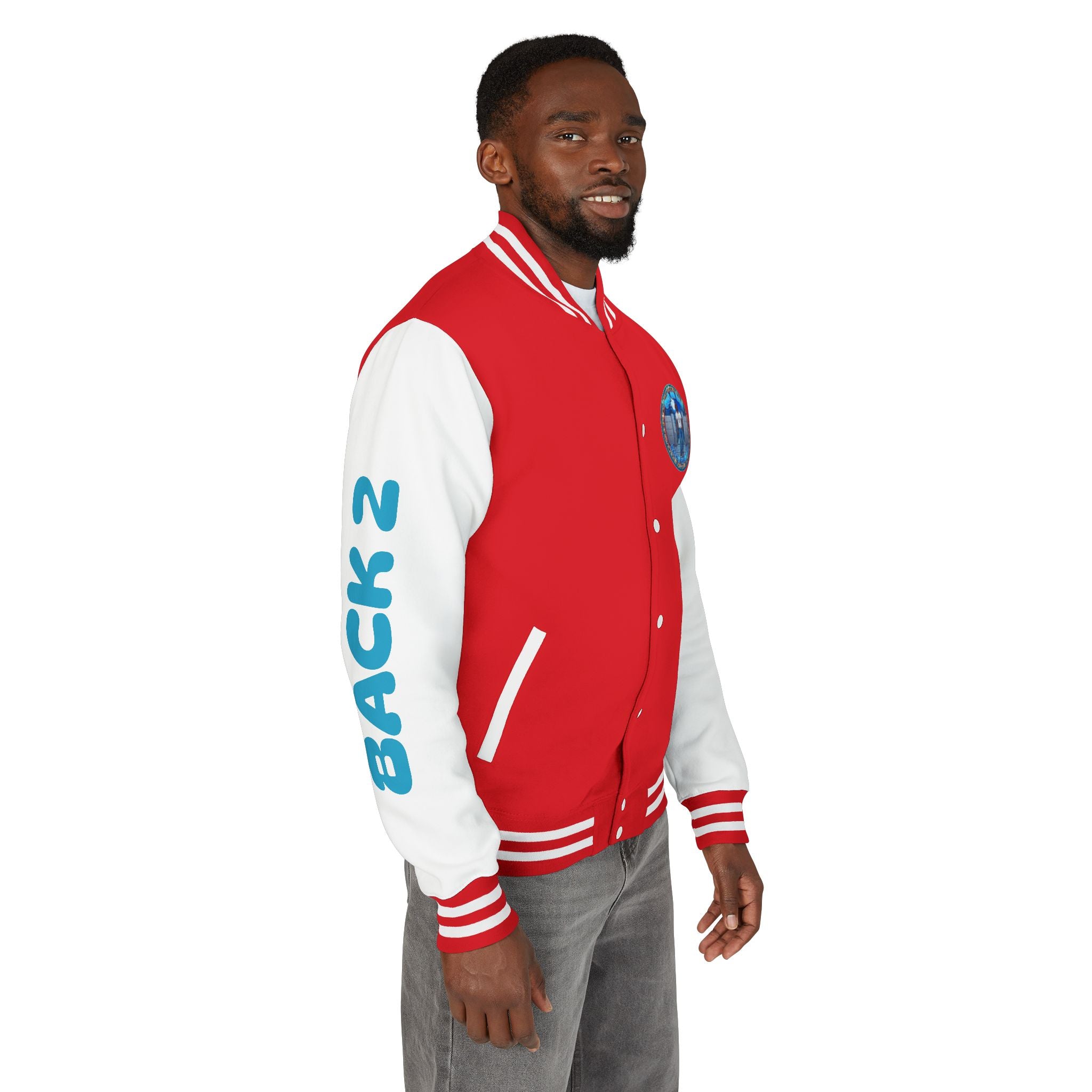 Letterman Jacket — 'Back 2 The Block' Retro Streetwear Patch Jacket