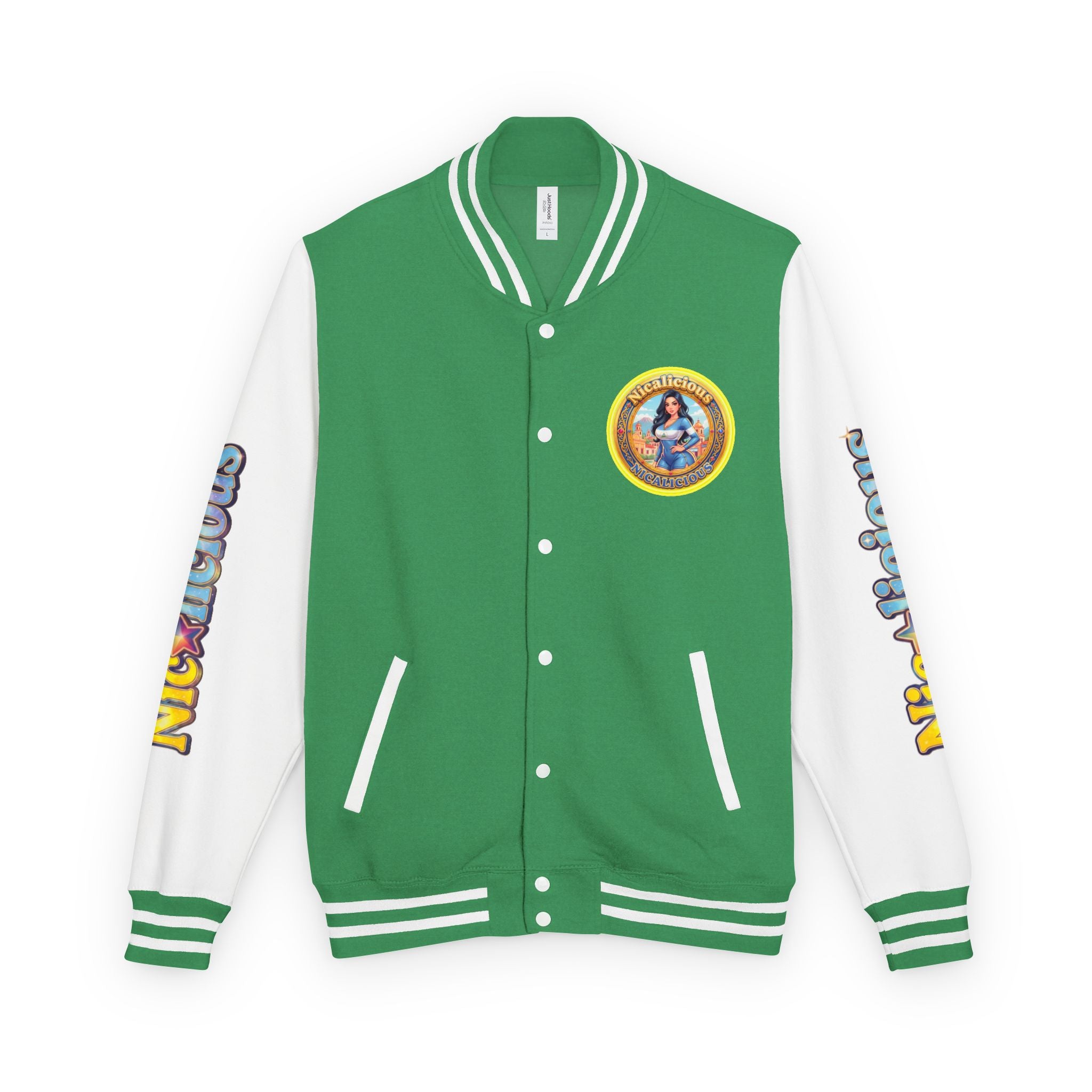 Letterman Jacket — 'Nicalicious' Retro Badge Varsity Jacket