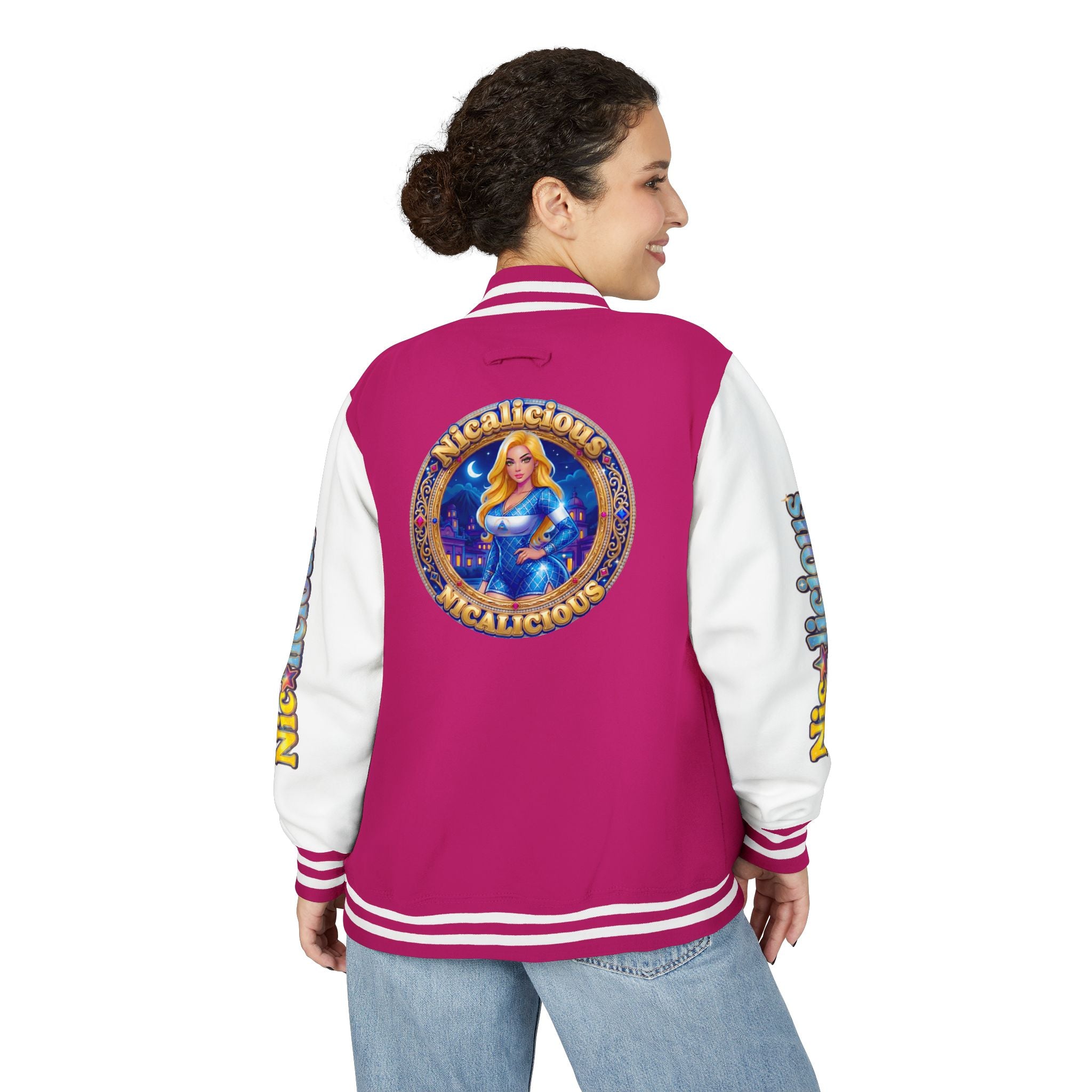 Letterman Jacket — "Nicalicious" Retro Crest Varsity Jacket
