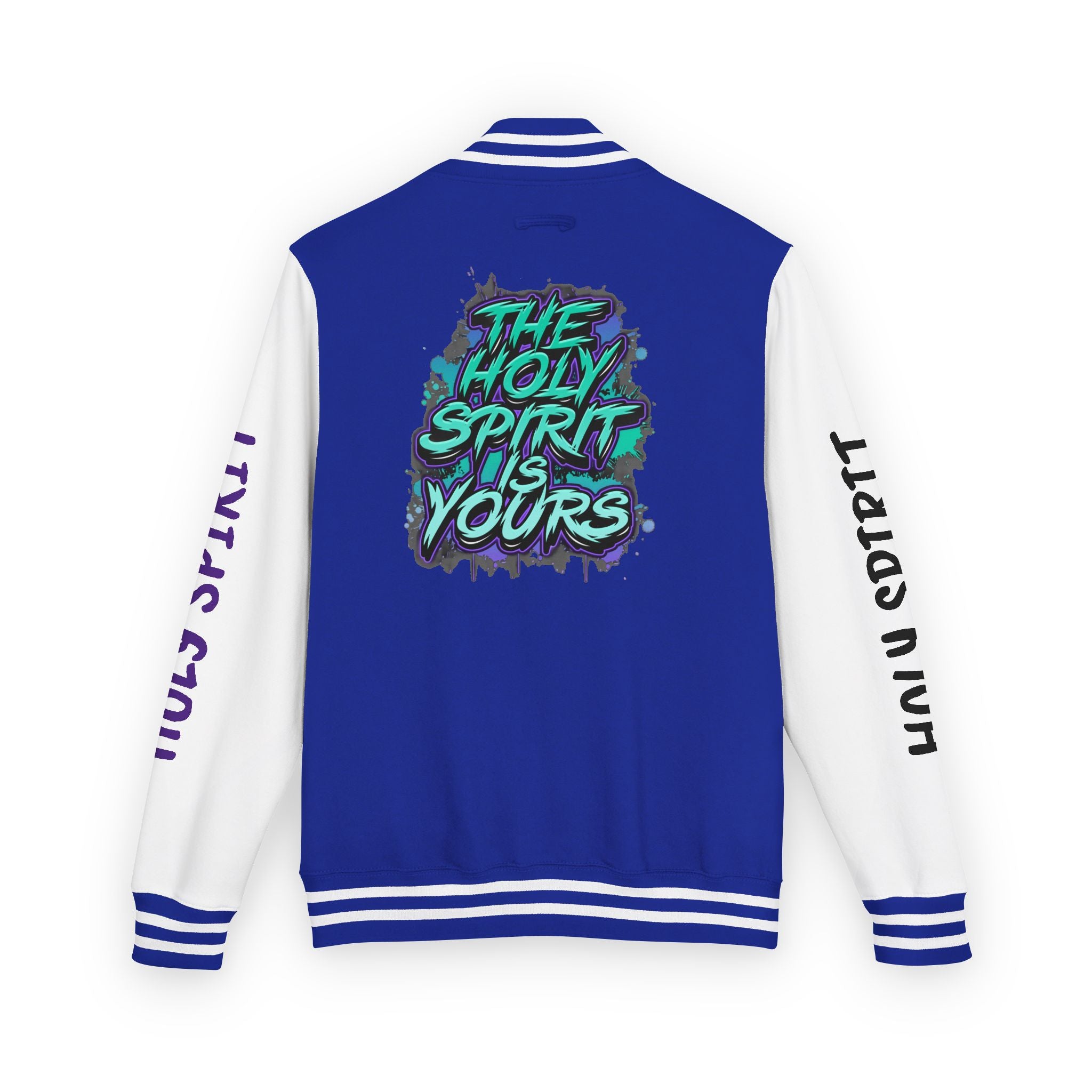 Letterman Jacket — "The Holy Spirit Is Yours" Graphic