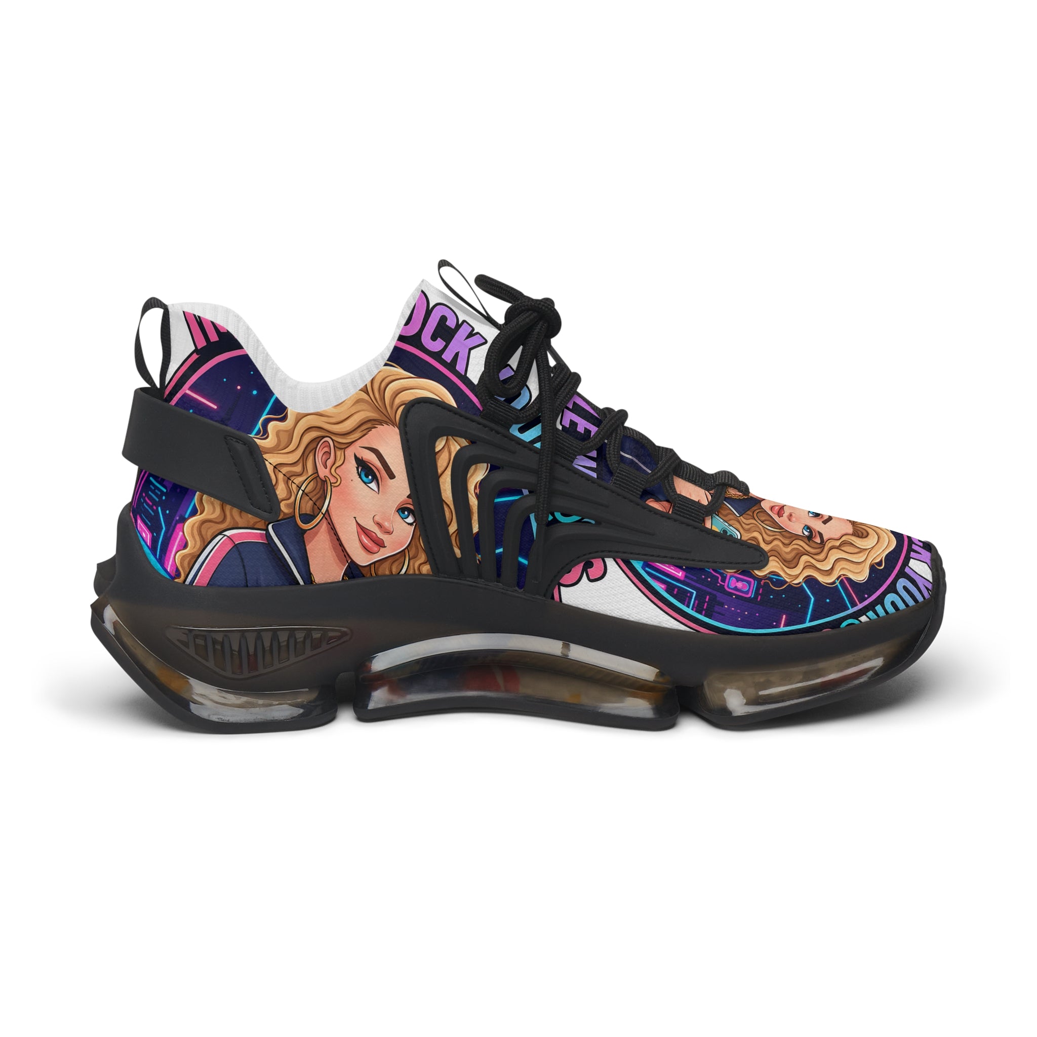 Women's Mesh Sneakers — 'Don't Block Your Blessings' Graphic Athletic Shoes